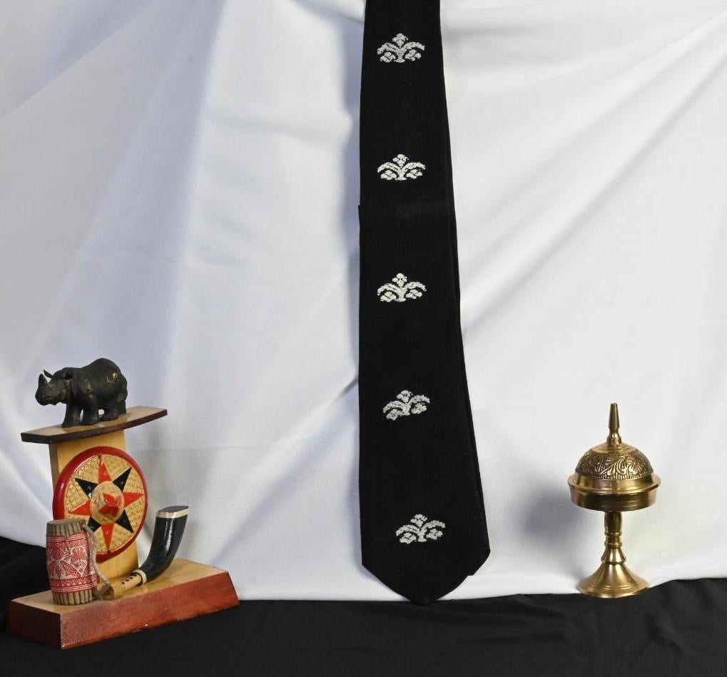 Men's Tie with Traditional Assamese Gos Buta Design